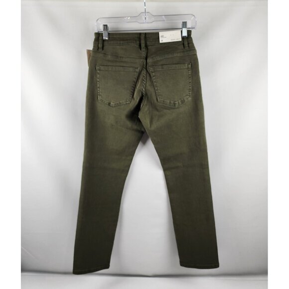 Warp + Weft Jeans Mens 28x30 Green Ams Amsterdam Slim Denim NWT - Picture 9 of 13